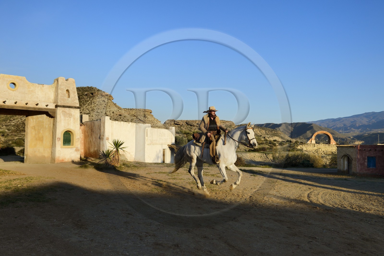 Espagne, Andalousie, province de Almeria, désert de Tabernas, parc d'attraction Fort Bravo Texas Hollywood, c'est ici que fut tourné les 7 Mercenaires de John Sturges mais aussi Les Pétroleuses de Christian-Jaque et Pour Une Poignée de Dollars de Sergio Leone