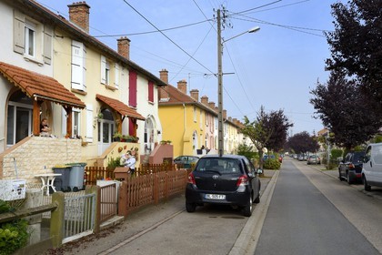 France, Moselle, Fensch Valley, Seremange, Albert Bosment workers' housing estate, district for for large families called the grand colony