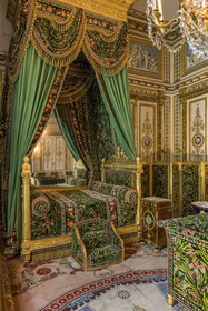 France, Seine-et-Marne (77), Fontainebleau, chateau de Fontainebleau, classé Patrimoine Mondial par l'UNESCO, la chambre de l'Empereur