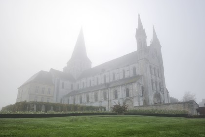 France, Seine-Maritime, Saint-Martin-de-Boscherville, Saint-Georges de Boscherville Abbey of the 12th century