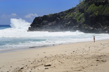 France, île de la Réunion, la côte sud, plage de Grand-Anse