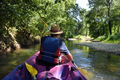 France, Var, Provence Verte, canoeing on the river Argens between Carces and Le Thoronet