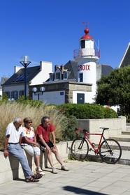 France, Finistère (29), Concarneau, phare du quai de la Croix