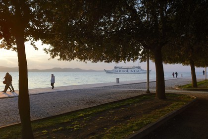 Croatia, Dalmatia, Dalmatian Coast, Zadar, the Riva seaside promenade