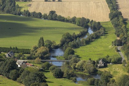 France, Calvados (14), la Suisse normande, Clécy, la vallée de l'Orne depuis la route des crêtes