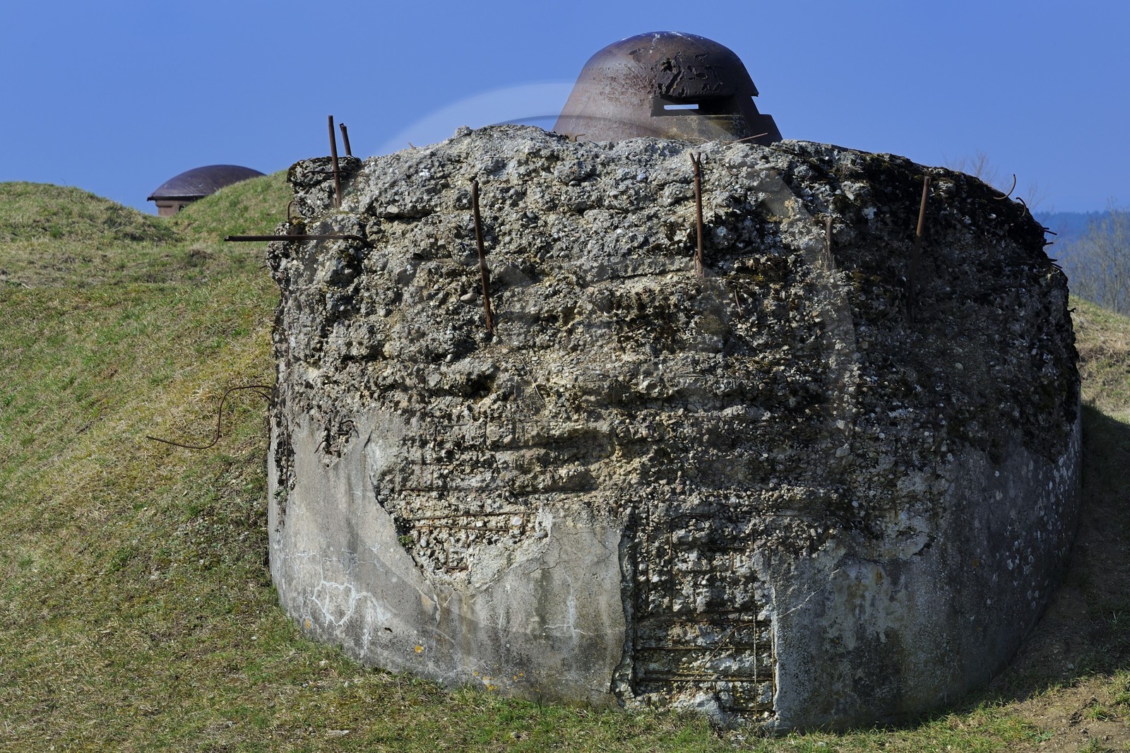 France, Meuse (55), Douaumont, fort de Douaumont, pièce maîtresse de la défense autour de Verdun qui fut pris par les allemands en 1916 puis repris par les troupes coloniales du Maroc la même année, observatoire