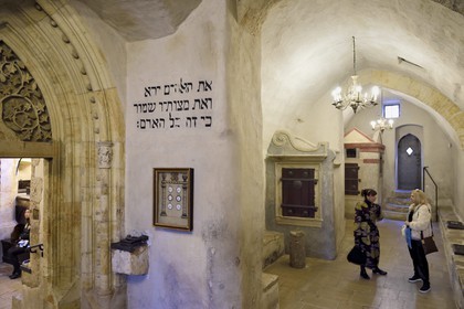 République Tchèque, Prague, centre historique classé Patrimoine Mondial de l'UNESCO, quartier juif de Josefov, la synagogue Vieille-Nouvelle du XIII siècle