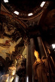 République Tchèque, Prague, Mala Strana, l' église baroque de Saint Nicolas