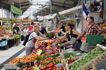 France, Var, Saint-Raphael, the Republic covered market