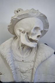 France, Meuse, Saint Mihiel, Museum of Sacred Art, statue of St. Elizabeth statue representing The Death from the rood screen of the Saint-Michel church (16th century)