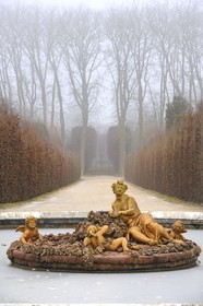 France, Yvelines, parc du Chateau de Versailles, listed as World Heritage by UNESCO, flora basin in winter also called the spring basin in Winter