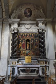 France, Alpes-Maritimes, Contes, St. Mary Magdalene Church, the St. Mary Magdalene altarpiece