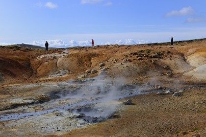 Iceland, Reykjavik region, Krisuvik Valley, solfatares and fumaroles of Seltun geothermical area