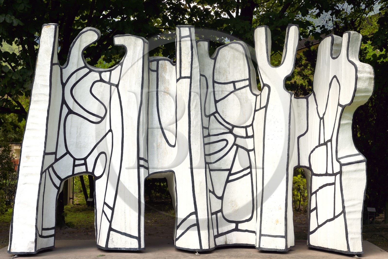 Suisse, canton du Valais, Martigny, Fondation Pierre Gianadda, Jean Dubuffet, Elément d’architecture contorsionniste V, époxy peint, 1969-1970