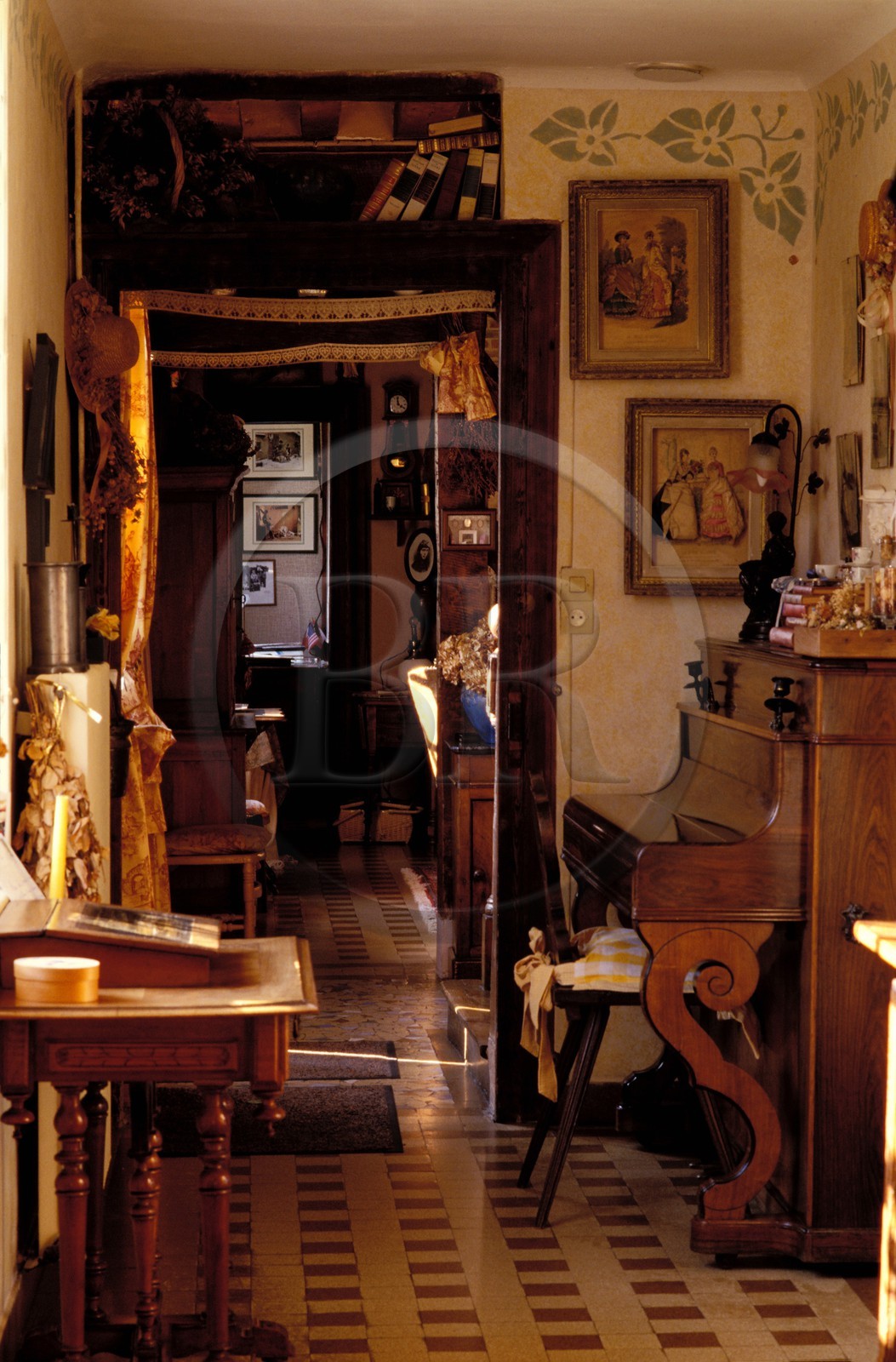 France, Calvados (14), Livaye, intérieur chaleureux de la ferme-auberge Des Pommiers