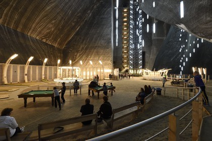 Romania, Transylvania, Cluj region, Turda, former Turda salt mine whose exploitation began in Roman times transformed into a leisure center and health