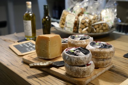France, Corse du Sud, Ajaccio, the organic concept store Kinov, sale of cheeses and other Corsican products