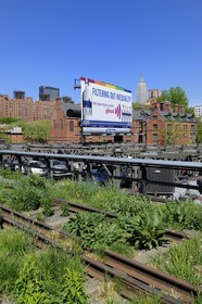 United States, New York, Manhattan, Meatpacking district (Gansevoort Market), the High Line is a park built on a section of the former elevated freight railroad spur