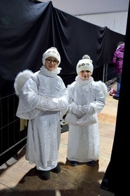 France, Meurthe-et-Moselle, Nancy, preparations for the parade of Saint-Nicolas place Carnot, Valentin and Edouard who are going to get on a chariot