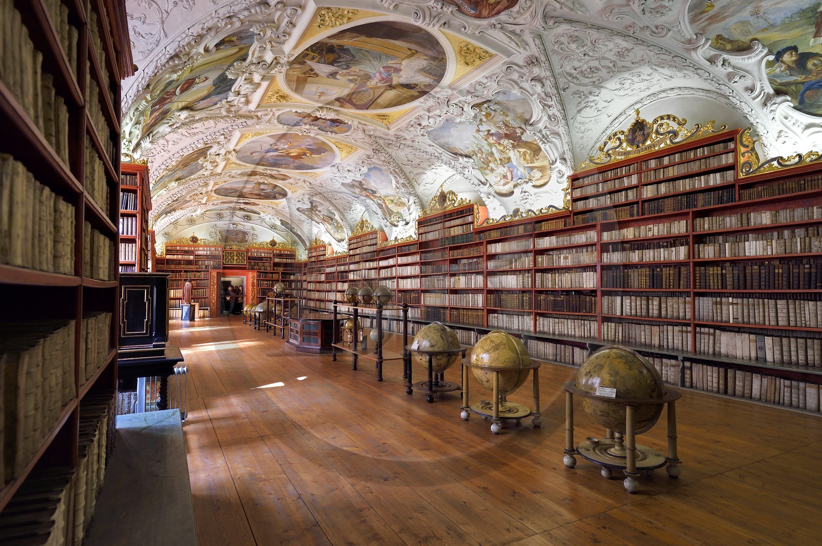 République Tchèque, Prague, centre historique classé Patrimoine Mondial de l'UNESCO, quartier de Strahov, bibliothèque du Monastère de Strahov, salle théologique