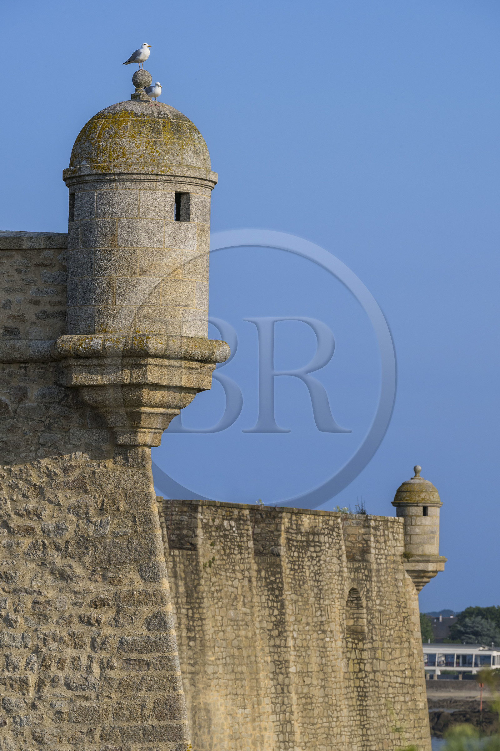 France, Morbihan (56), Port-Louis, la citadelle de Port-Louis remaniée par Vauban à l'entrée de la rade de Lorient, musée de la Compagnie des Indes