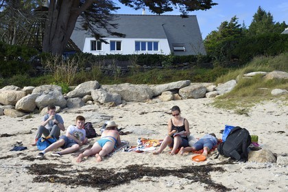 France, Finistère (29), région de Concarneau, Tregunc, bords de mer à la Pointe de la Jument