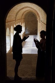 France, Var, the Thoronet cistercian abbey, the east gallery of the cloister