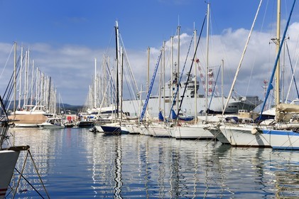France, Var, Toulon, the naval base (Arsenal), the Mistral (L9013) is an amphibious helicopter carrier of the French Navy