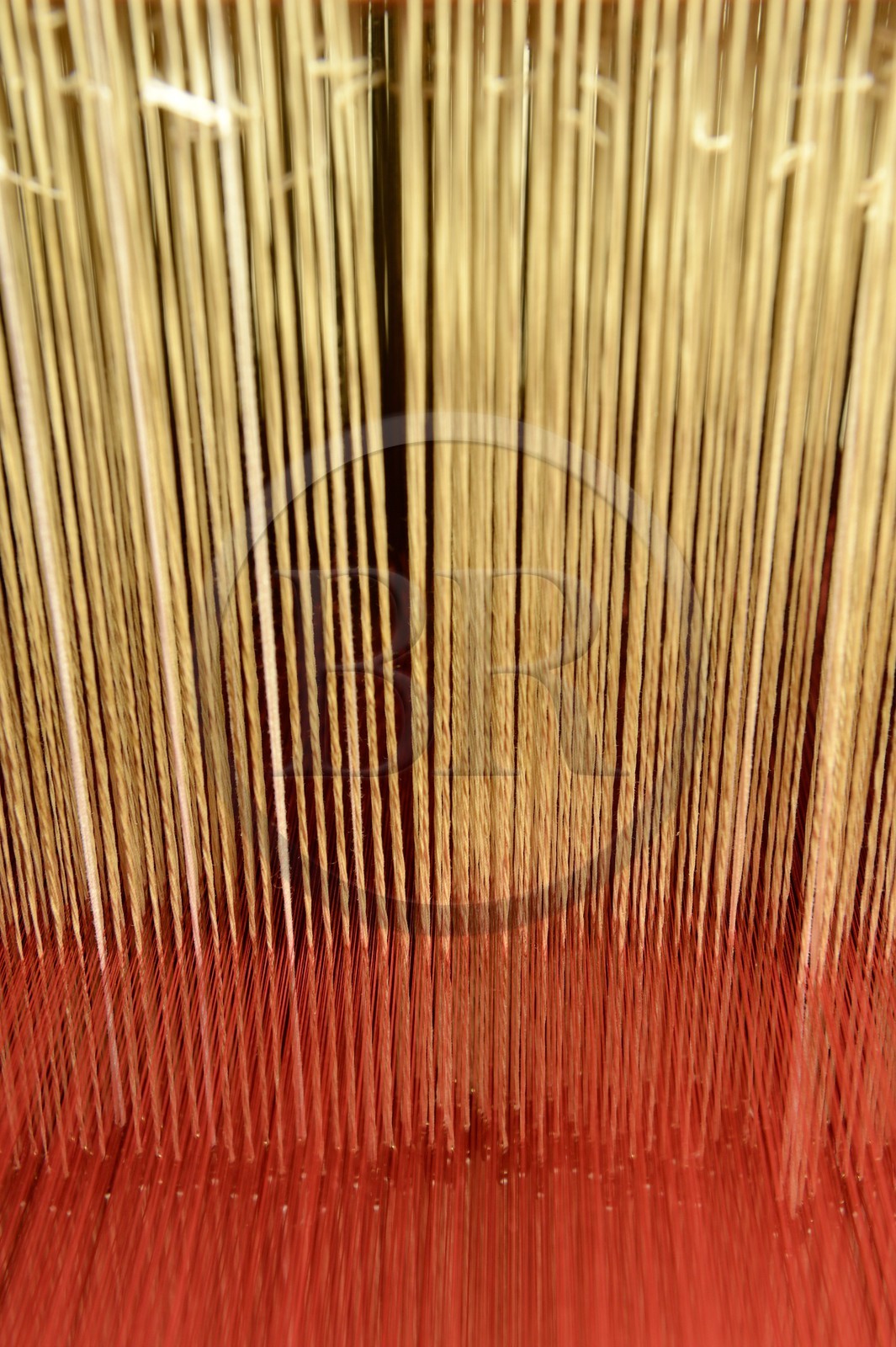 France, Rhone, Lyon, La Croix Rousse District, la Maison des Canuts, loom anterior of Jacquard loom