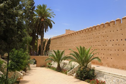 Maroc, région de l'Oriental, Oujda, le jardin du parc Lalla Meriem le long des remparts de la médina