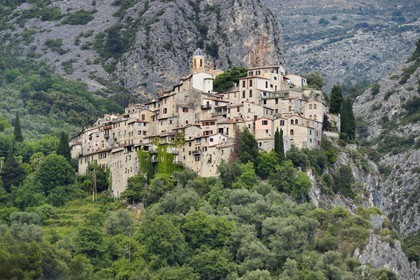 France, Alpes-Maritimes, the hilltop village of Peillon