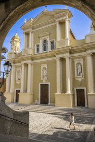 France, Alpes-Maritimes, Menton, old town, basilique Saint Michel Archange (Saint Michael the Archangel Basilica)