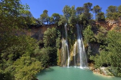 France, Var, Provence Verte, parc naturel regional du Verdon, Sillans waterfall, Bresque river