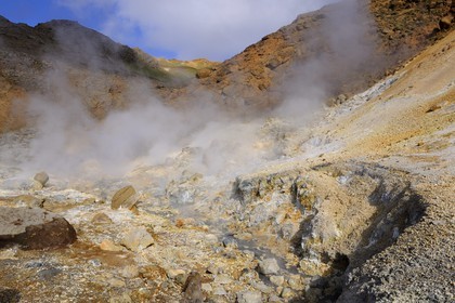 Iceland, Reykjavik region, Krisuvik Valley, solfatares and fumaroles of Seltun geothermical area