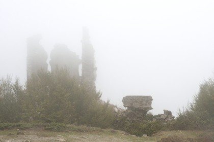 France, Haute Corse, Vivario, Vizzavona pass, ruins of the fort of Vizzavona also called Fort De Vaux
