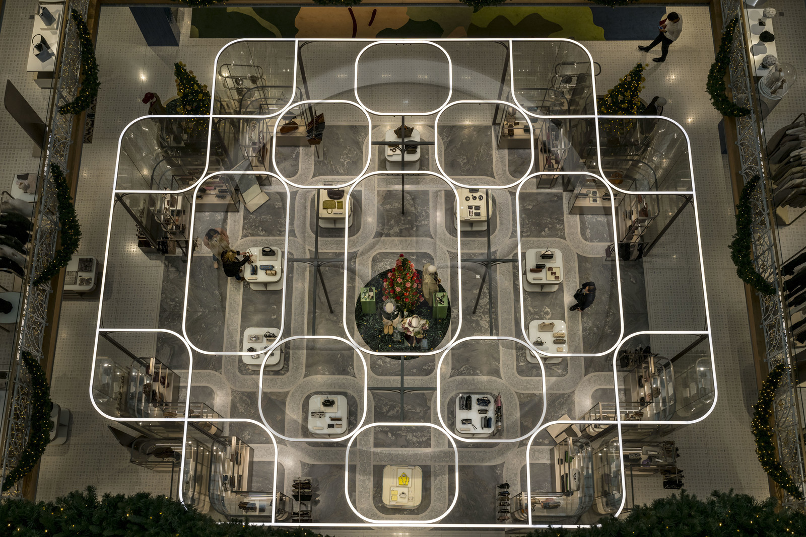 France, Paris (75), le grand magasin de La Samaritaine pendant les fêtes de Noël