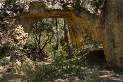 France, Bouches-du-Rhône (13), Aix en Provence, plateau de Bibemus, les carrières de Bibemus qui ont inspirées de nombreuses toiles de Cézanne