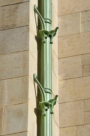 France, Meurthe-et-Moselle, Nancy, the Villa Majorelle of Art Nouveau style by architect Henri Sauvage, gutters of Louis Majorelle