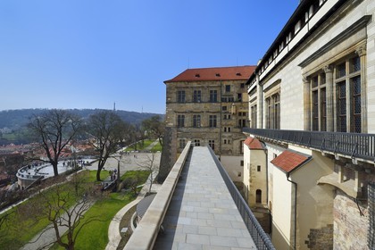 République Tchèque, Prague, Hradcany (quartier du chateau), le chateau royal et son jardin