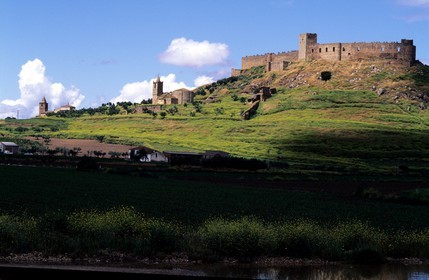 Spain, Estremadura, Medelin, (Cortes birthplace) the castle dominating the town