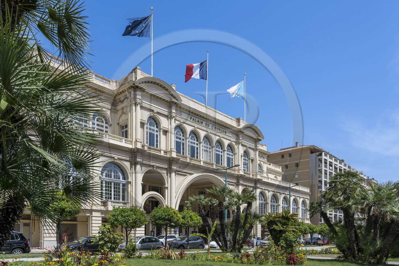 France, Alpes-Maritimes (06), Menton, le palais de l’Europe construit en 1909 par l’architecte Hans-Georg Tersling est l’ancien casino kursal