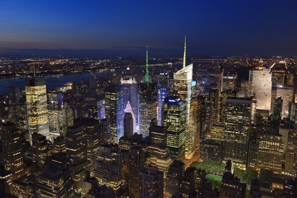 United States, New York, Manhattan, Midtown District, Times Square and Bryant Park