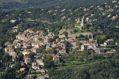 France, Var (83), Grimaud (vue aérienne)