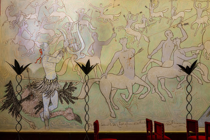 France, Alpes-Maritimes, Menton, the City Hall, the wedding room entirely decorated by Jean Cocteau in 1957