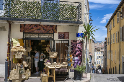 France, Bouches-du-Rhône (13), Marseille, quartier du Panier, commerce rue du Panier