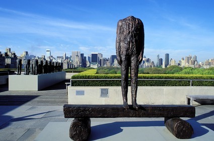 United States, New York City, Manhattan, Metropolitan Museum of Art, sculptures exhibition on the terrace dominating Central Park