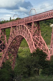 France, Cantal (15),les gorges de la Truyère, viaduc de Garabit des ingénieurs Léon Boyer pour la conception et Gustave Eiffel pour la réallisation