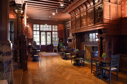 France, Pyrenees Atlantiques, Basque Country, Biarritz, Françon castle, the hall