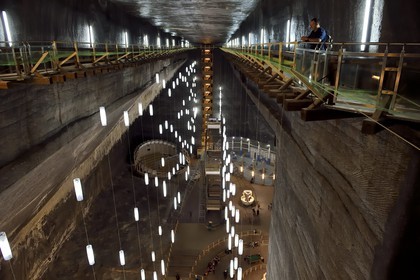 Romania, Transylvania, Cluj region, Turda, former Turda salt mine whose exploitation began in Roman times transformed into a leisure center and health