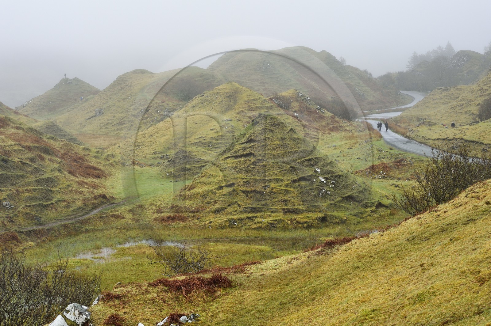 United Kingdom, Scotland, Highlands, Hebrides, Isle of Skye, Uig, the Fairy Glen on the West side of Trotternish at Balnacnoc